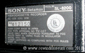 Sony camcorder serial number