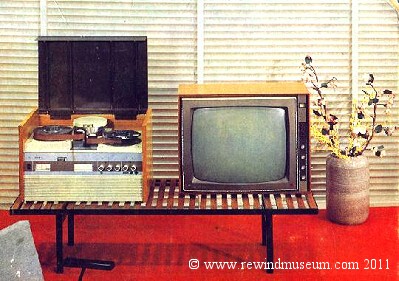 Top view of old sound recording tape, reel to reel type and box