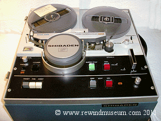 Museum of vintage color reel to reel video recorders. Open reel colour  antique video recorders.