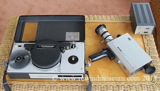 Museum of vintage reel to reel video recorders. Open reel black and white  antique video recorders.
